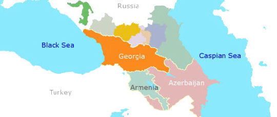 Map of Caucasus